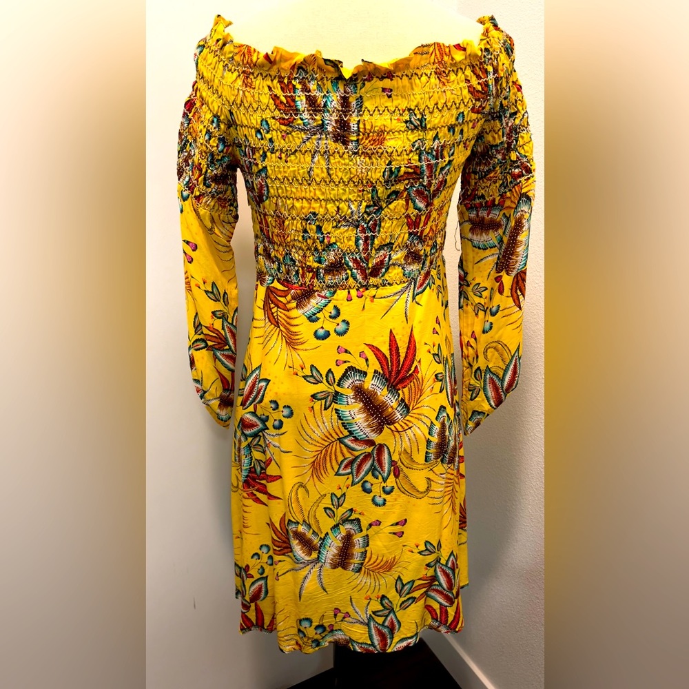 New with tag yellow floral dress by Farm Rio from Anthropologie size M - Picture 5 of 12